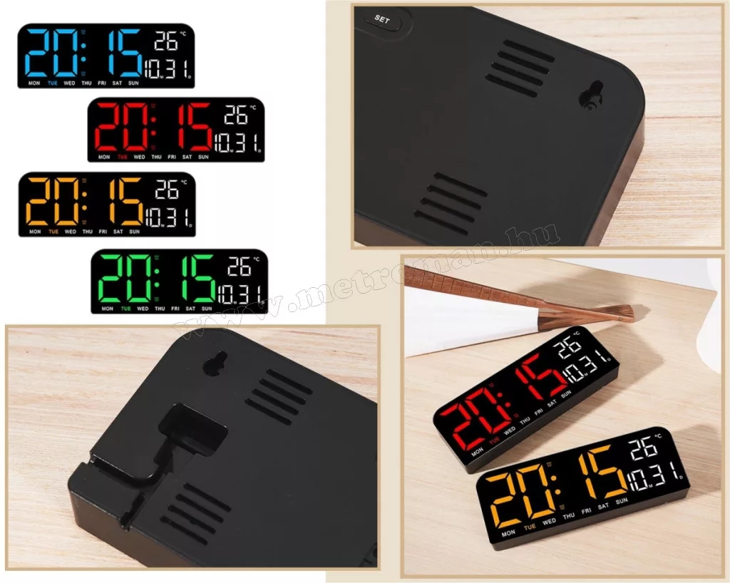 Multicolor Slim Horizon – Digitális Ébresztőóra és Környezeti Monitor - Image 2