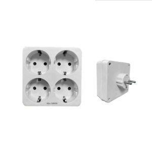 4-es hálózati elosztó adapter (1-ből 4) 16A 250V 3680W IP20 fehér Extra Star