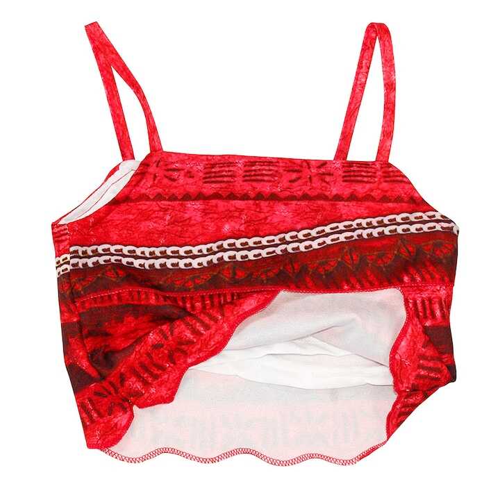 Gyerek Moana Vaiana jelmez szett – két részes, piros felső és színes szoknya - Image 5