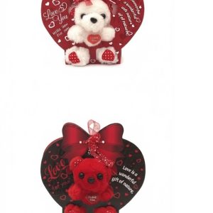 Mini Plüss maci szívbe zárva