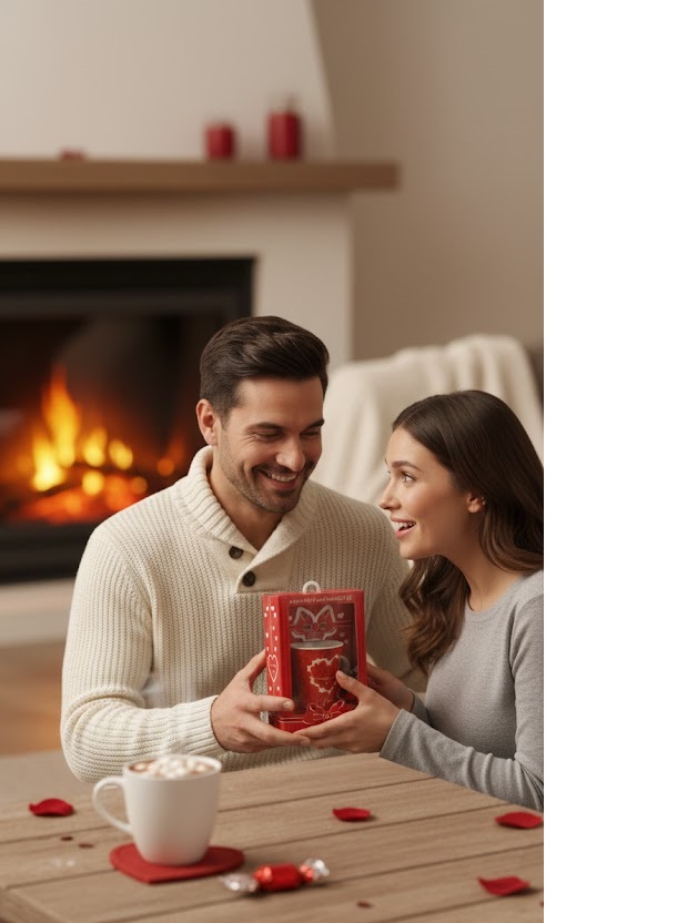 Valentin napi bögre stílusos ajándéktáskában - Image 3