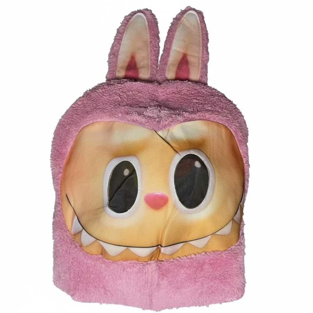 Labubu ihlette plüss jelmez maszkos rózsaszín – gyerek) - Image 5