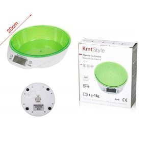 Digitális konyhai mérleg mérőtállal 5kg / 1g (20cm) Kmt Style