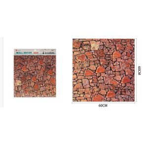 Rusztikus Terrakotta Kőmintás Öntapadós Csempematrica 60cm x 60cm