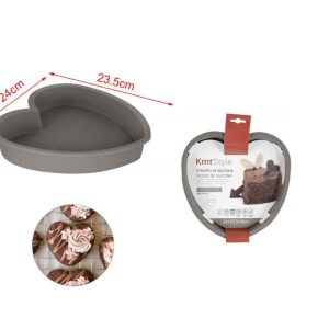 Szív alakú szilikon sütőforma és piskótaforma 24x23.5x4cm Kmt Style