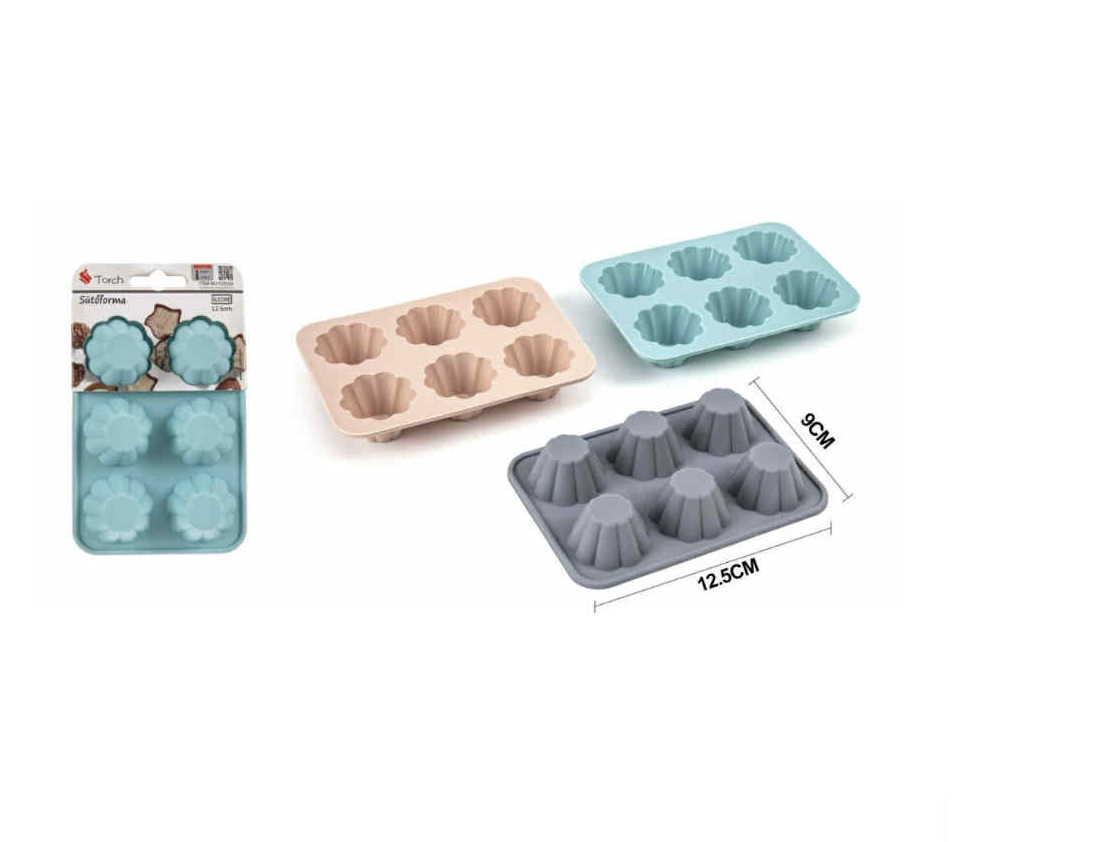 Virág alakú szilikon praliné és süteményforma 12.5x9cm Torch