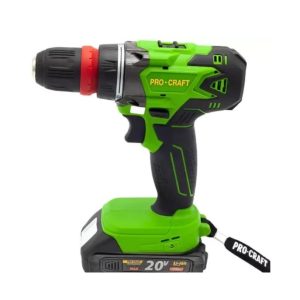 Akkus Fúrócsavarozó 18V/20V 38Nm DFR Tokmánnyal PA18DFR PROCRAFT