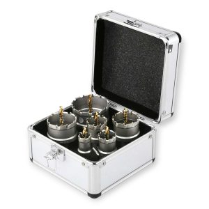 6 részes Professzionális Karbid Koronafúró Készlet Titán Bevonattal - Fémhez és Rozsdamentes Acélhoz