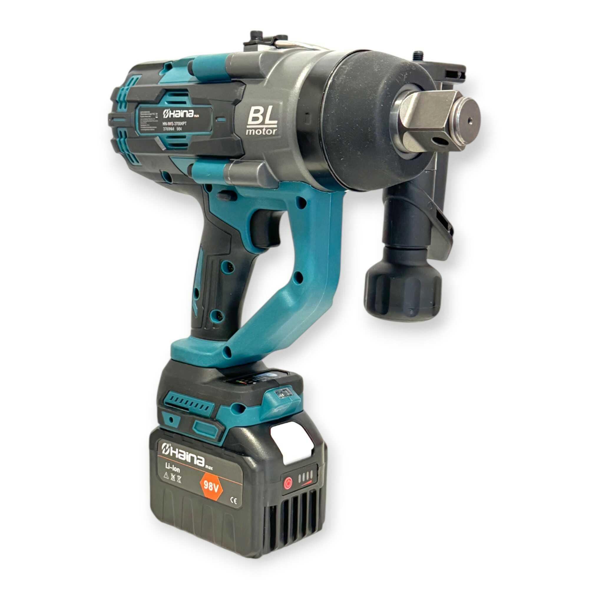 Akkumulátoros Ütvecsavarozó Kerékkulcs 3700Nm 98V 1" Ipari Fej H-IWS-3700XPT Haina