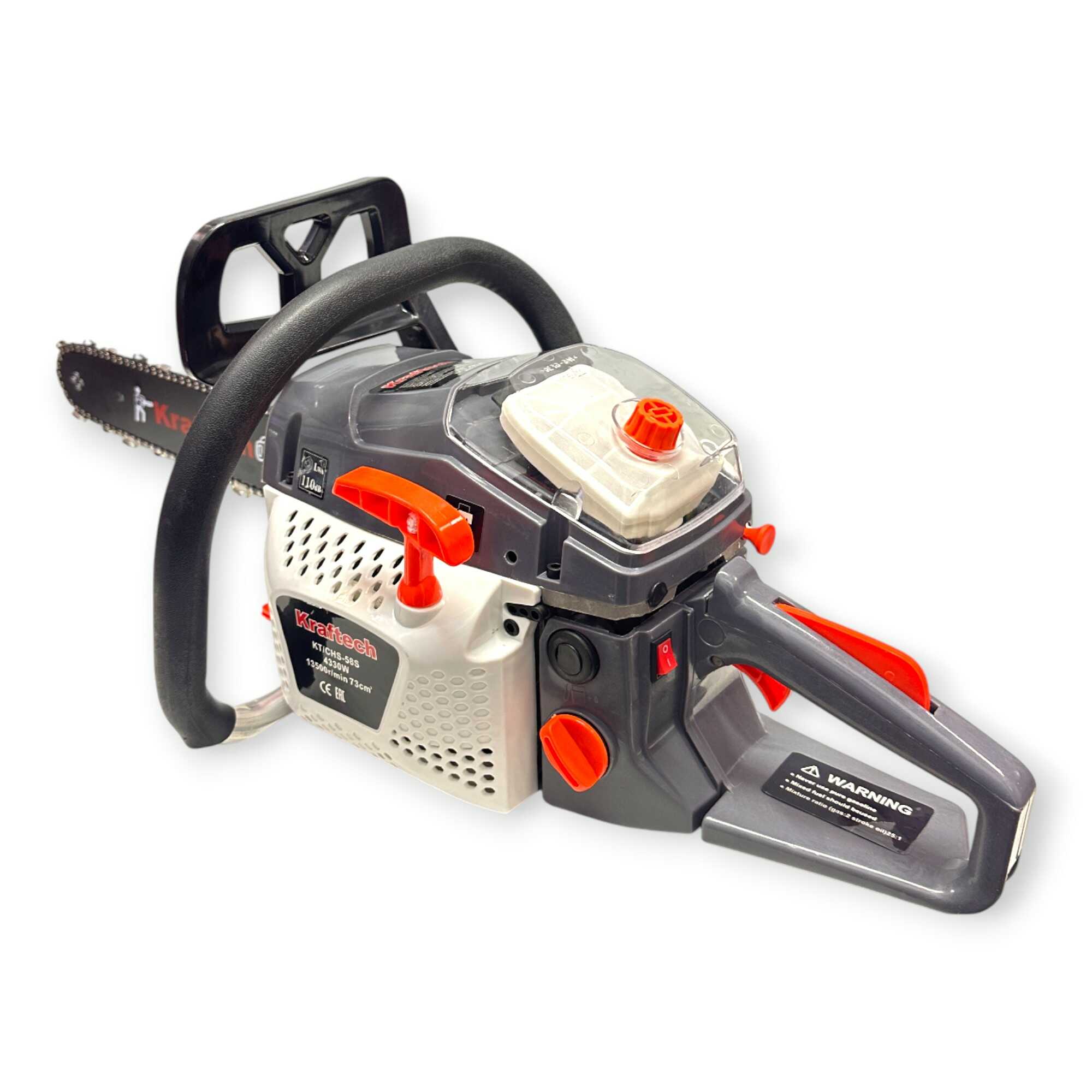 Benzinmotoros Láncfűrész - 5,8 LE, 73 cm³, 45 cm vágóhossz - KRAFTECH KT/CHS-58S