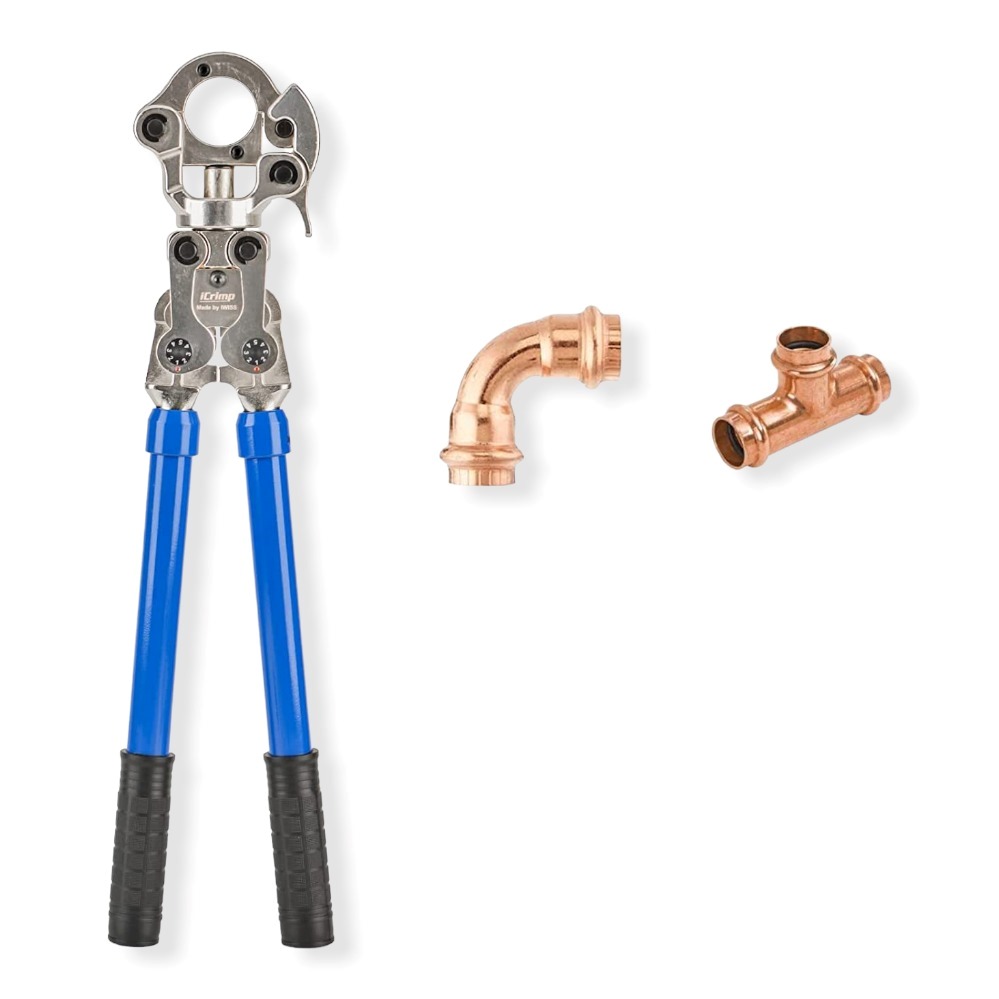 Hidraulikus Krimpelő Fogó Csövekhez 16-32mm 8 Tonna 3db Tokmánnyal HA-0044 Haina