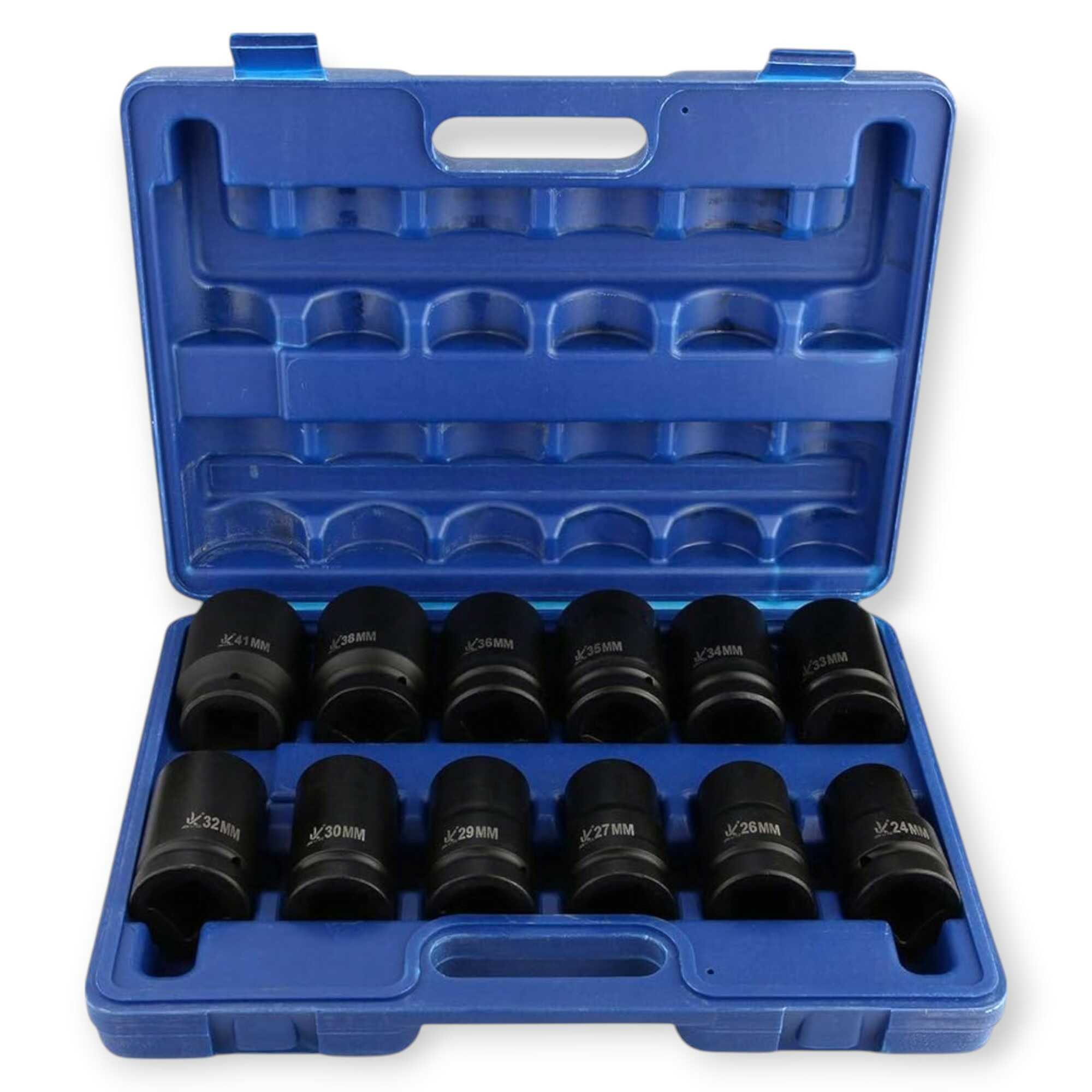 Gépi Dugókulcs Készlet 12 részes 3/4" és 1" Ütvecsavarozóhoz 24-41mm HA-0050 Haina