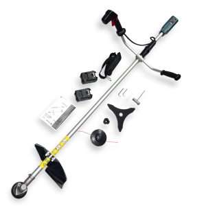 Akkumulátoros Fűkasza és Bozótvágó 98V 26mm/9-bordás Szár damilfejjel HT-BGT-1536X Hitman