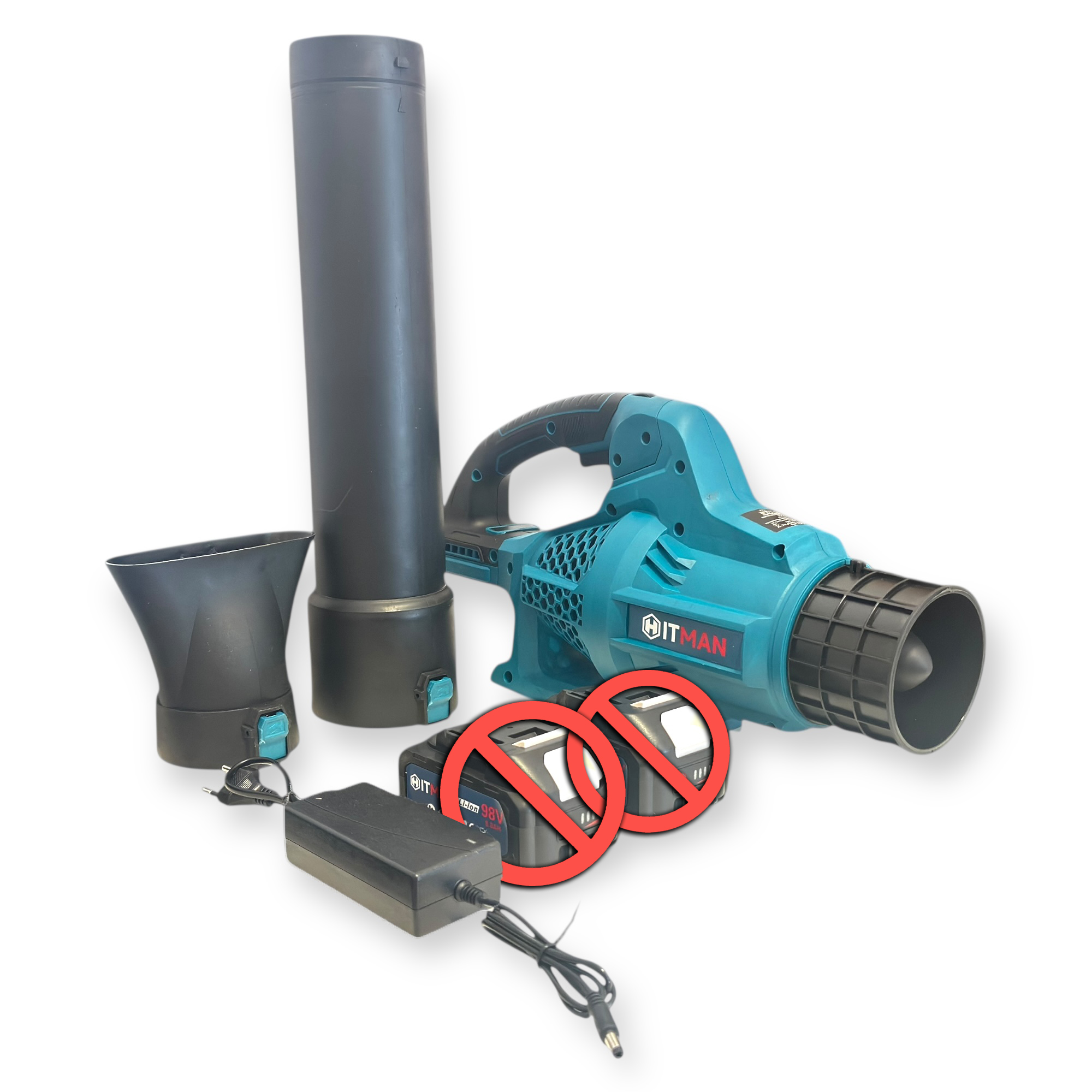 Akkumulátoros Lombfúvó - 98V, 6 sebességes, gyorstöltővel (akku nélkül) - HITMAN HT-BLS-6444RS