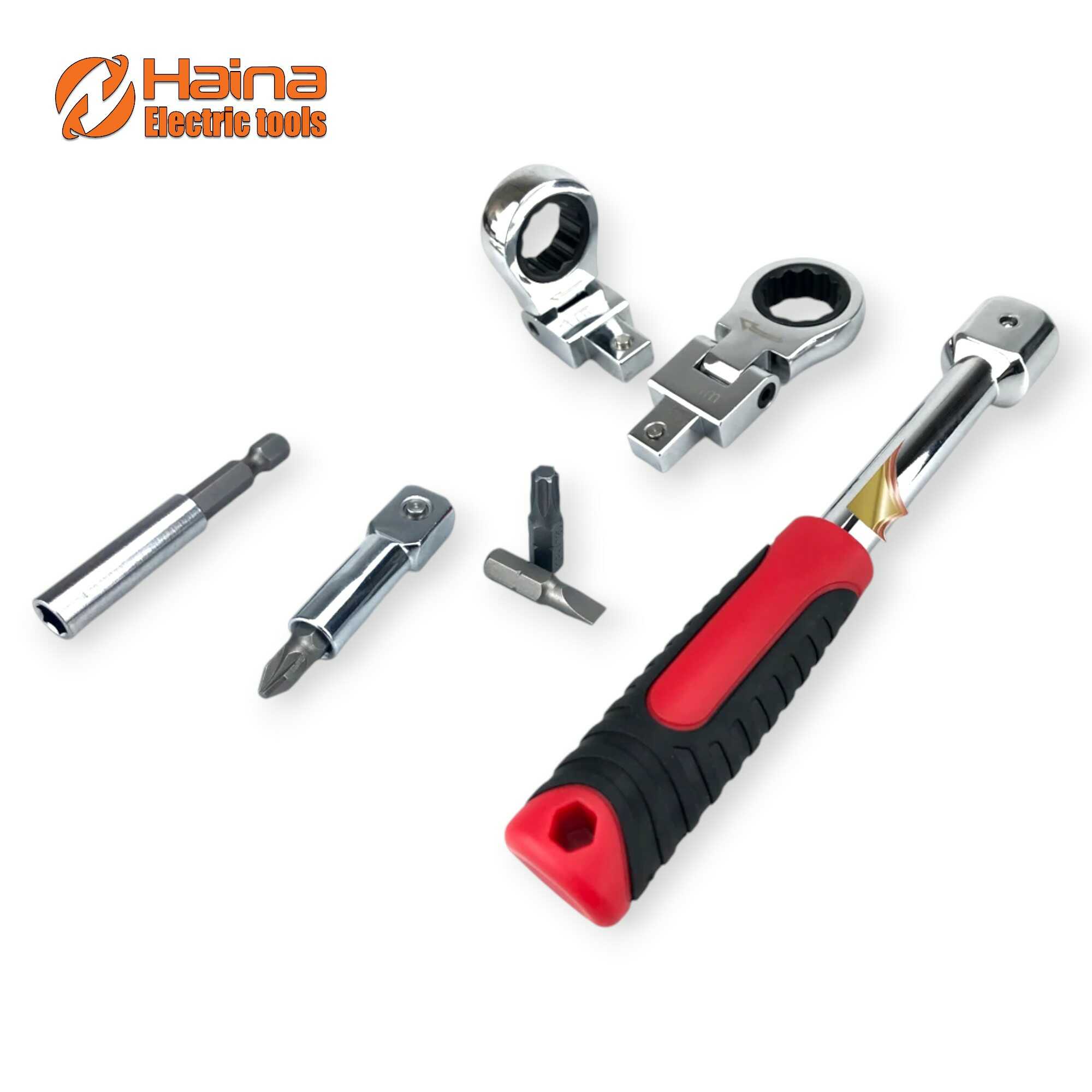 Univerzális 12 az 1-ben Flex-Fejes Racsnis Kulcs Készlet 6-19mm HITMAN