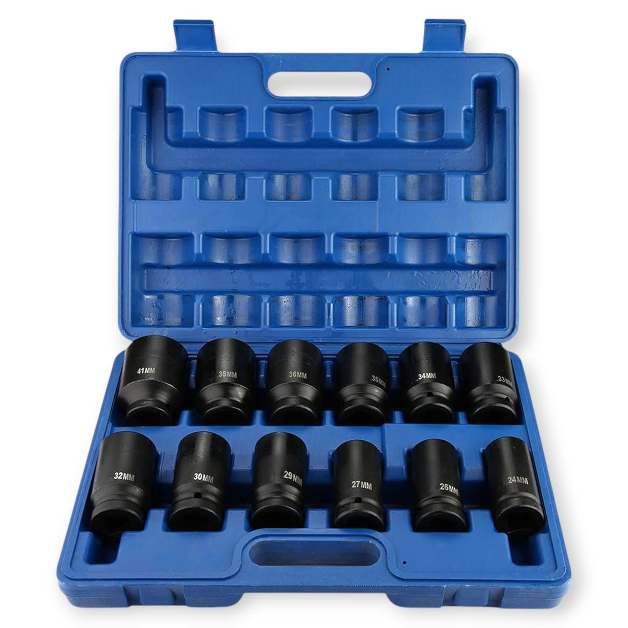 Gépi Dugókulcs Készlet 12 részes 3/4" és 1" Ütvecsavarozóhoz 24-41mm HA-0050 Haina