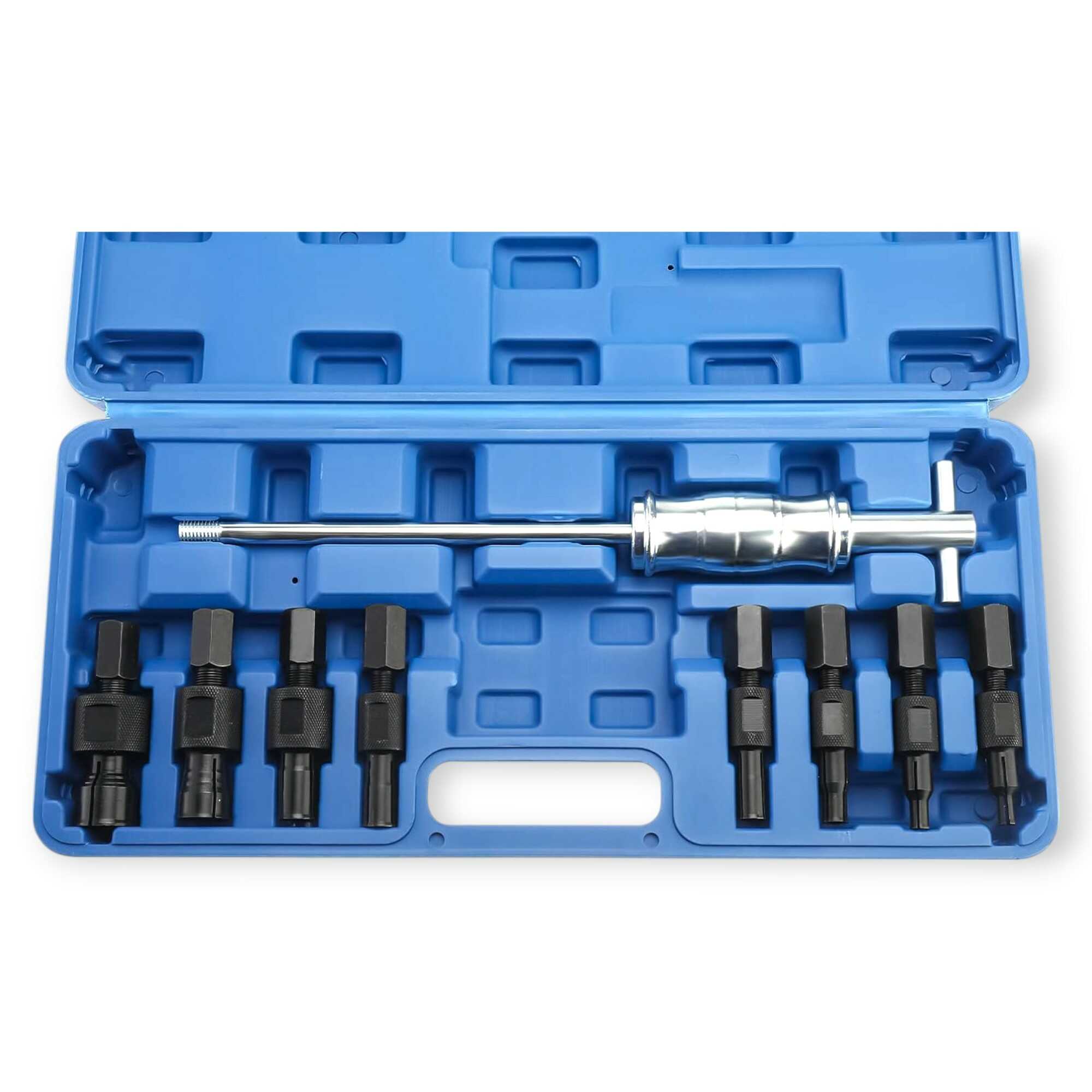 9 részes Professzionális Csúszókalapácsos Belső Csapágy Kihúzó Készlet - 8-32 mm Vakfurat Adapterekkel - HAINA HA-6002