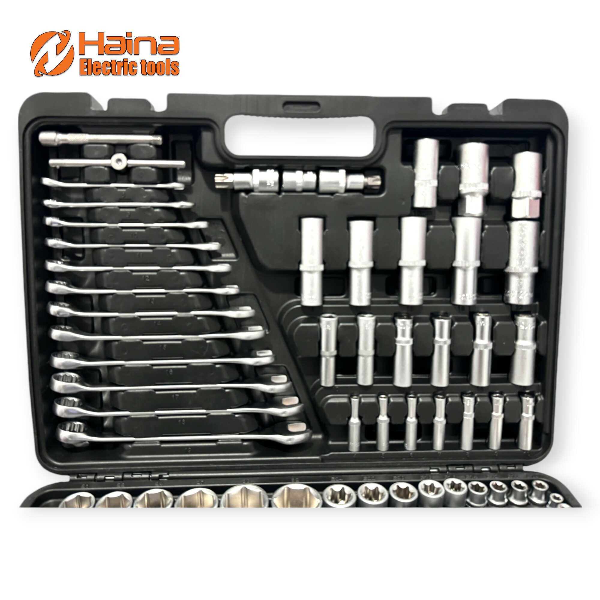 Krova Dugókulcs Készlet 216 részes 1/2" 1/4" 3/8" Racsnis Hajtókarokkal HA-0057 Haina