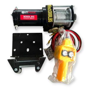 Elektromos Autós Csörlő 12V 2300kg Távirányítóval Acélsodrony HA-2255 Hitman
