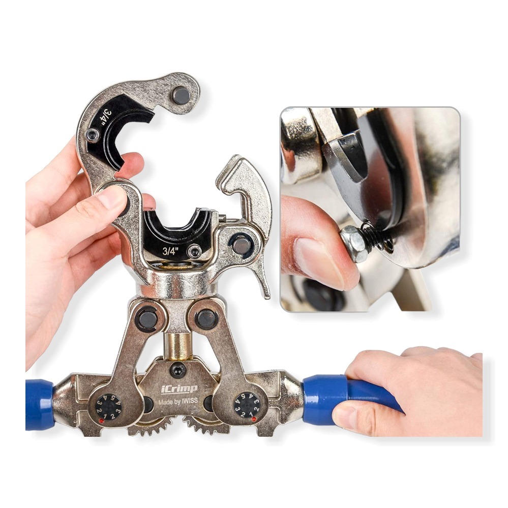 Hidraulikus Krimpelő Fogó Csövekhez 16-32mm 8 Tonna 3db Tokmánnyal HA-0044 Haina