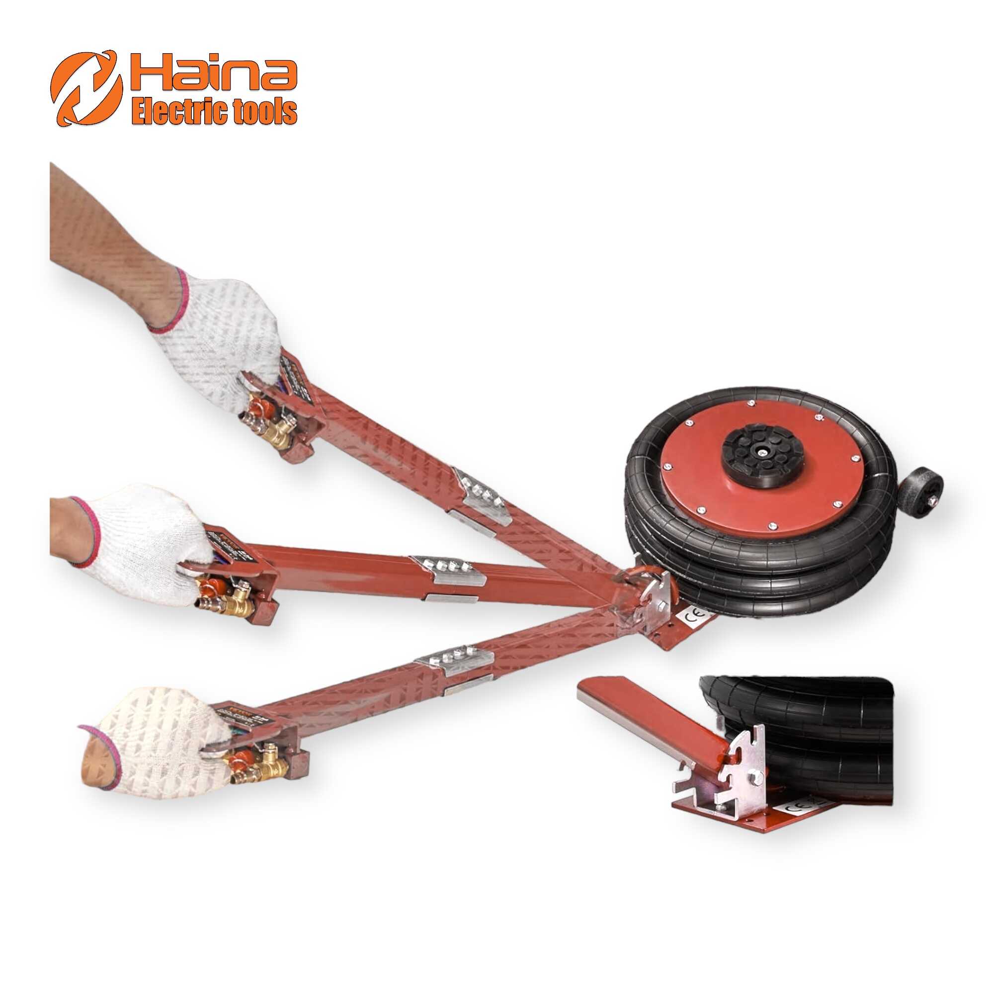 Pneumatikus Légpárnás Emelő - 6,5 tonna teherbírás, állítható hosszú nyéllel - HAINA M130