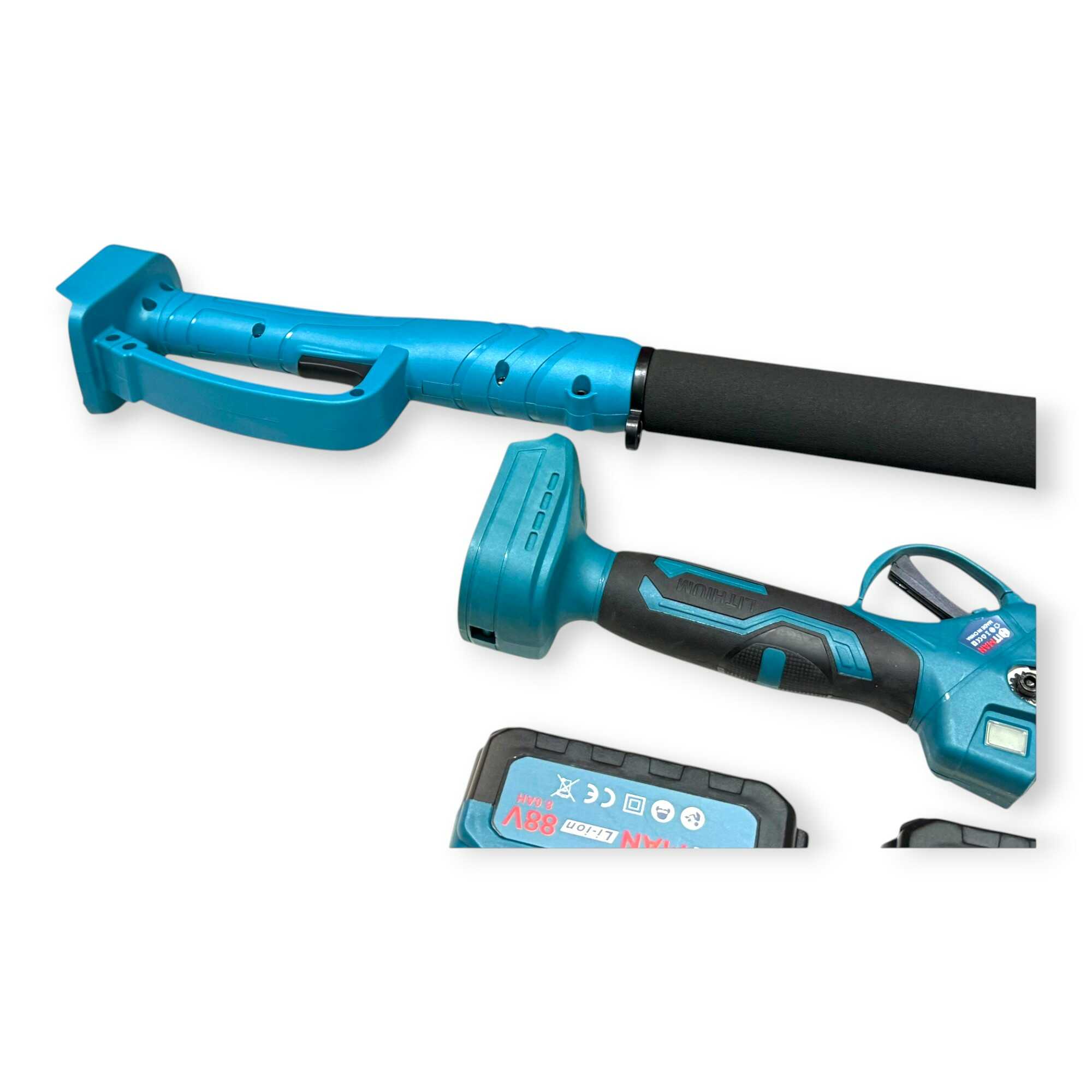 Akkumulátoros Profi Kerti Készlet 62V Metszőolló és 6" Láncfűrész 2 db Akkuval HT-RSX-6477 Hitman