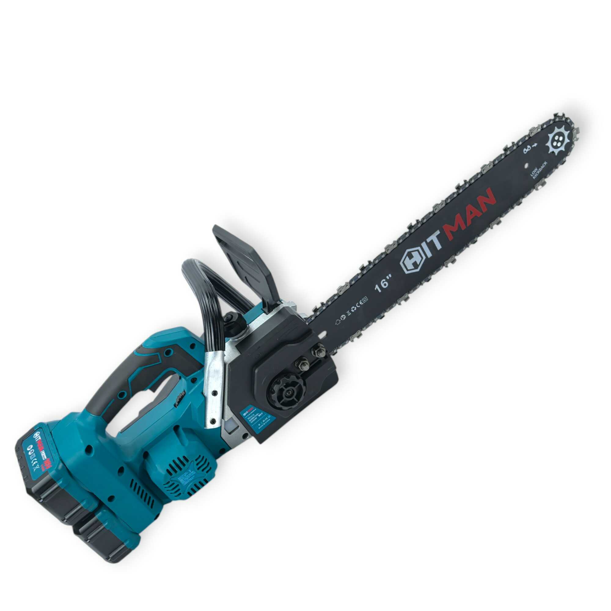 Akkumulátoros Láncfűrész 196V 16" Vezetővel 2 db 98V Akkuval HT-BCHS-6805MAX Hitman