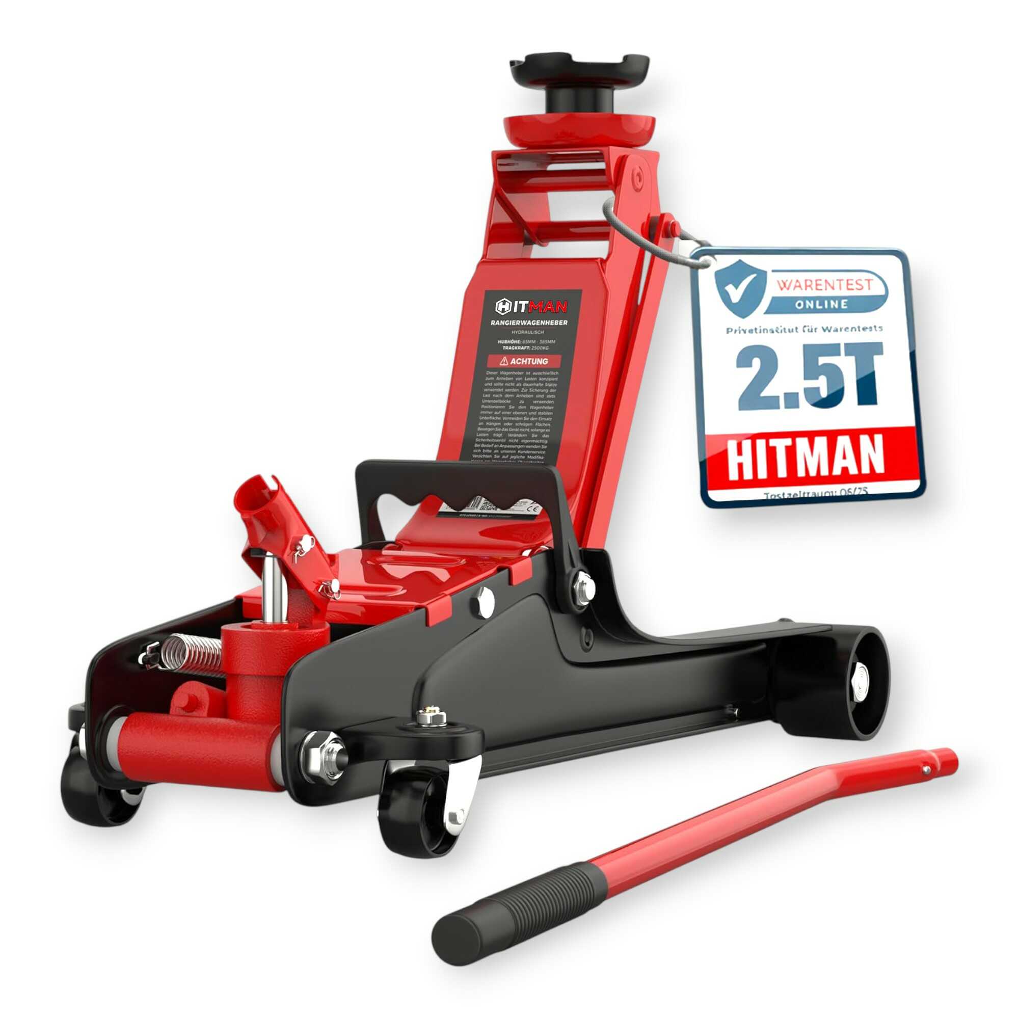 Hidraulikus Krokodil Emelő 2,5T Alacsony Profil 80-380mm Piros HA-2273 Hitman - Image 7