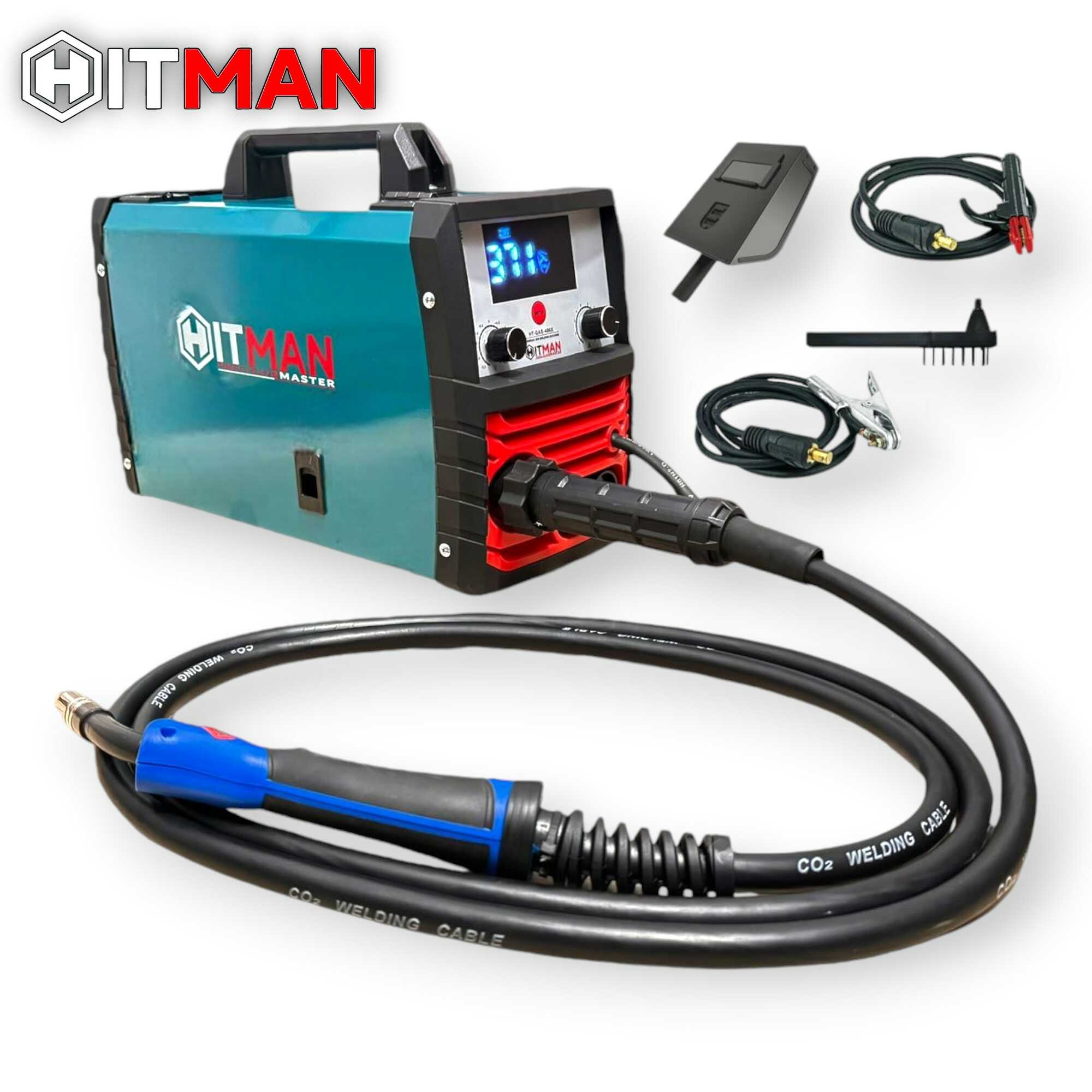 Professzionális Inverteres CO2 Hegesztőgép - 400A - 5 az 1-ben funkció (MIG/MAG/MMA/FLUX/TIG) - HITMAN HT-GAS-400X