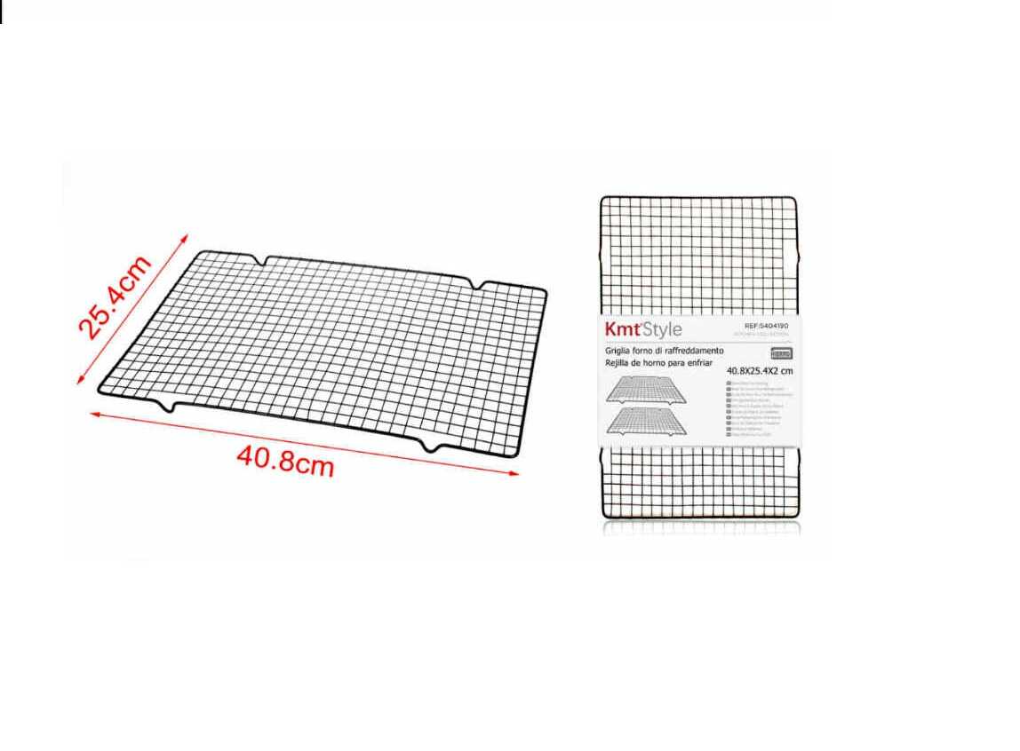 Fém süteményhűtő rács és sütőrács 40.8x25.4cm Kmt Style