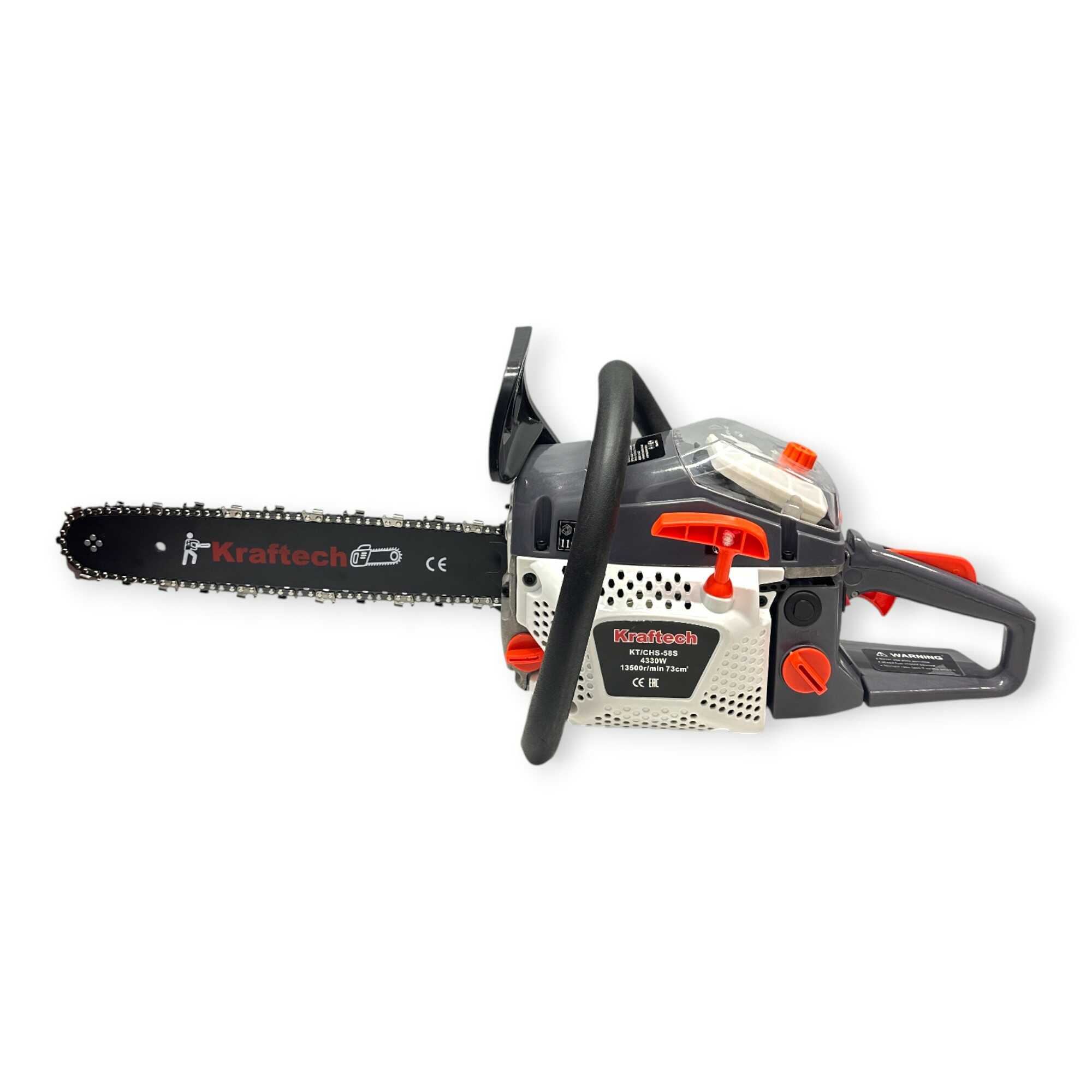 Benzinmotoros Láncfűrész - 5,8 LE, 73 cm³, 45 cm vágóhossz - KRAFTECH KT/CHS-58S