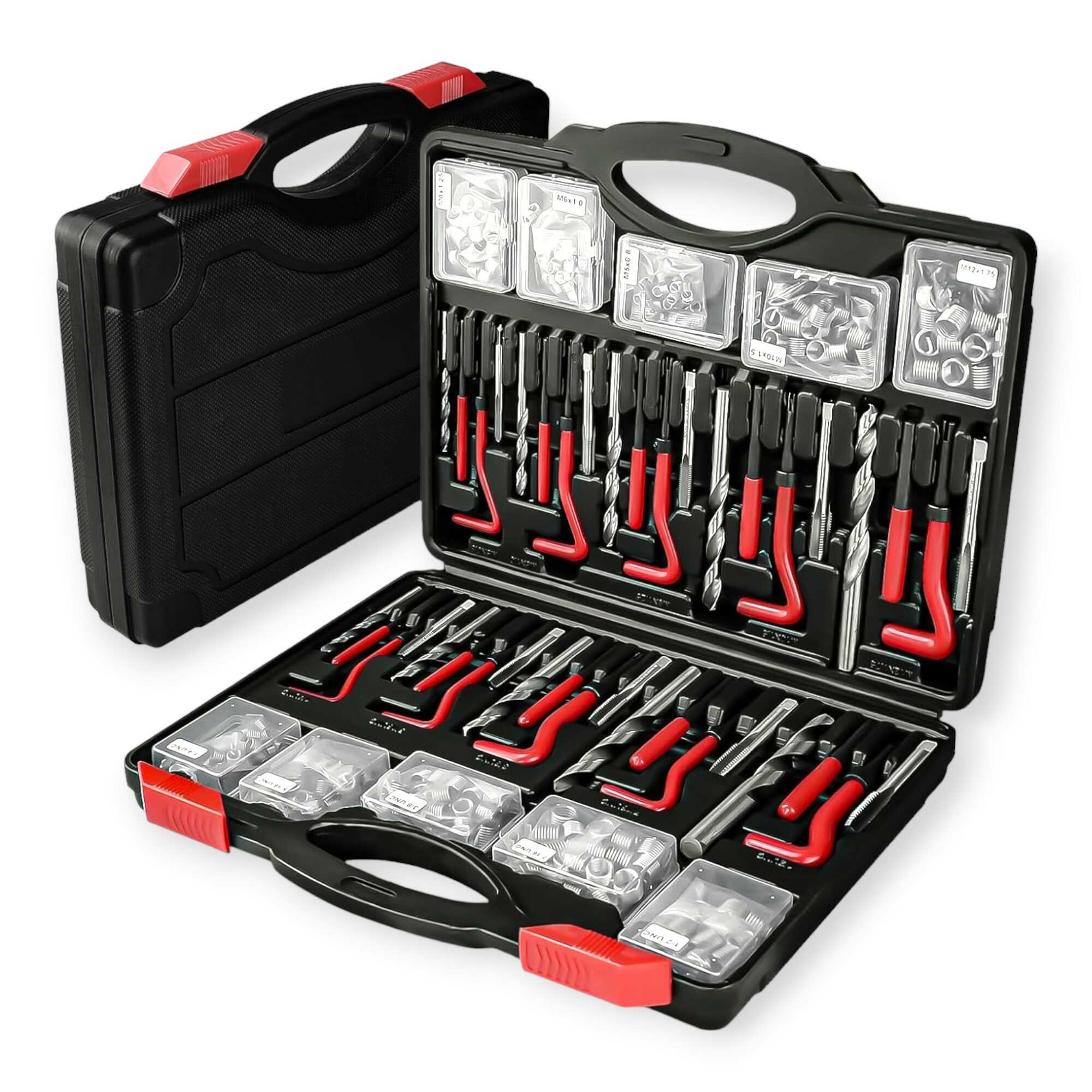 261 részes Professzionális Menetjavító Készlet Mesterfokon - Sérült Menetek Precíziós Helyreállításához - HITMAN HA-2547