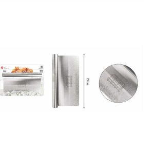 Rozsdamentes acél tésztavágó és habkártya mérőbeosztással 22cm Torch