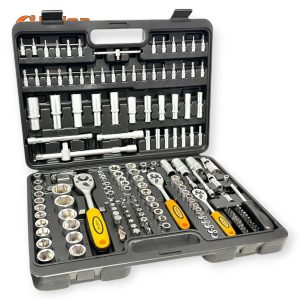 Krova Dugókulcs Készlet 207 részes 1/2" 1/4" 3/8" Racsnis Hajtókarokkal HA-0059 Haina