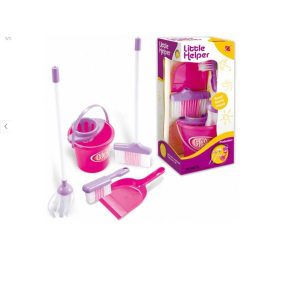 Takarító szett kislányoknak -felmosó, seprű, vödör