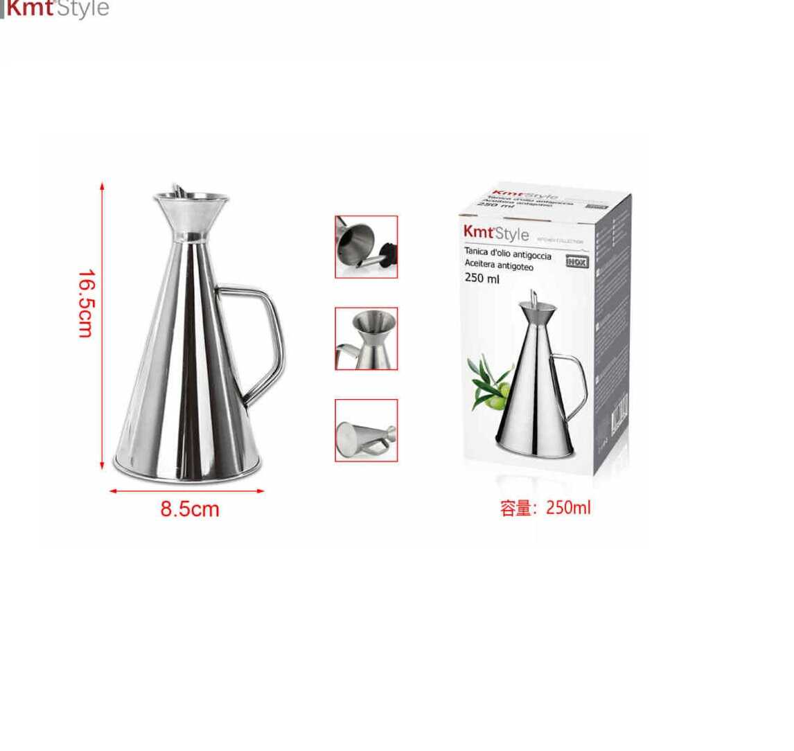 Rozsdamentes cseppmentes olajtartó kanna 250ml Kmt Style