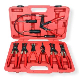 9 részes Professzionális Vízcső Bilincsfogó Készlet Kofferben - Univerzális Hűtőrendszer Szerelő Készlet - HITMAN HA-1375