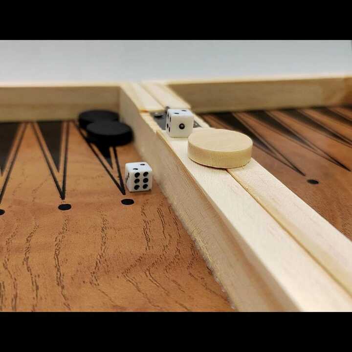 Klasszikus Sakk és Dáma fa tábla játék , 25 cm - Image 2