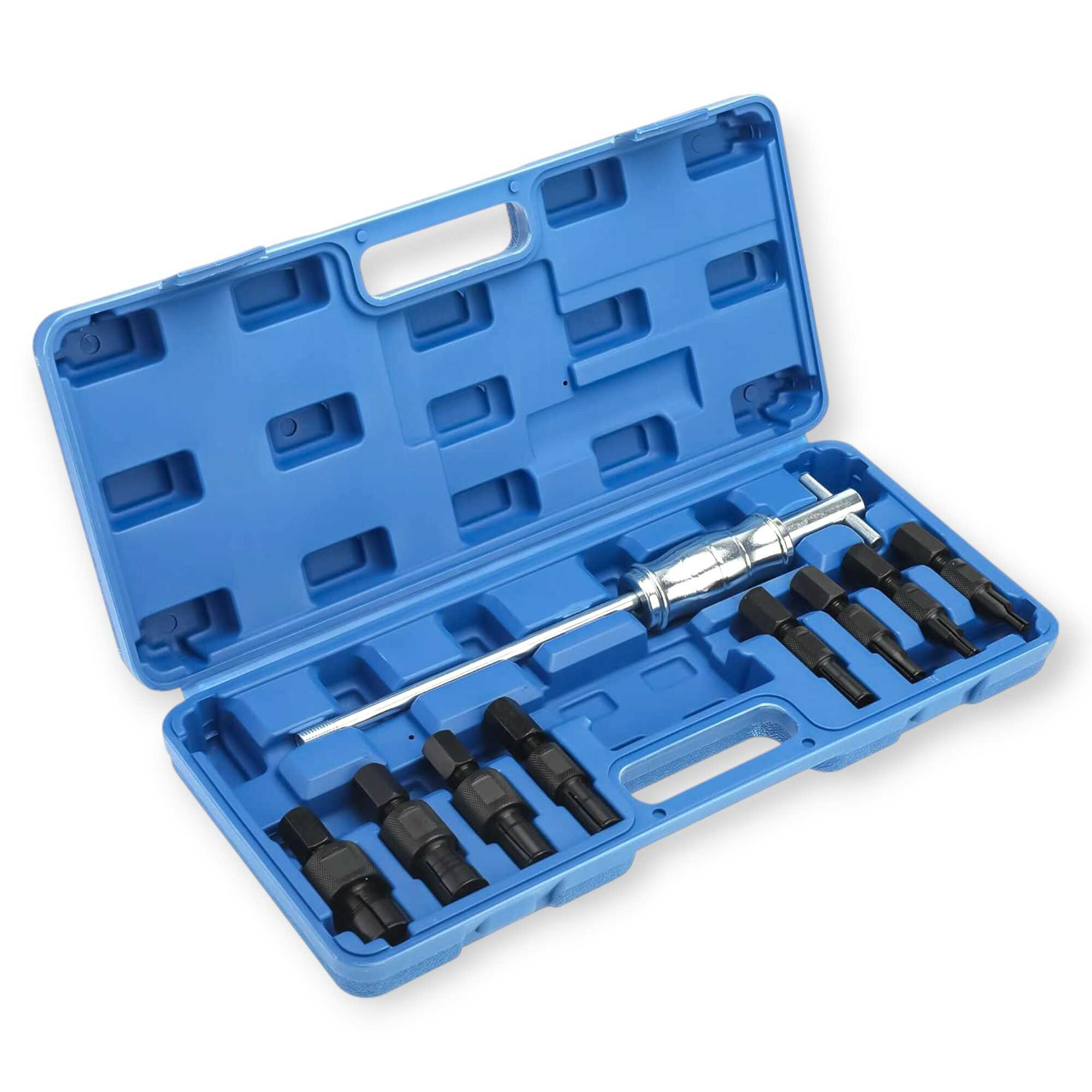 9 részes Professzionális Csúszókalapácsos Belső Csapágy Kihúzó Készlet - 8-32 mm Vakfurat Adapterekkel - HAINA HA-6002