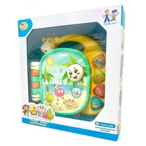 Interaktív zsiráfos készségfejlesztő kiskönyv , dallamokkal és fényekkel