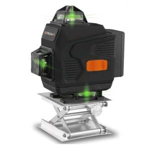 STROMO ALE-4G Zöld Fényű Keresztvonalas Lézeres Szintező 2 db akkumulátorral, emelőtalppal és kofferrel