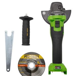 Akkus Sarokcsiszoló 125mm 20V Akkuval és Töltővel PGA22 PROCRAFT