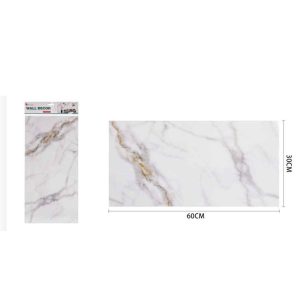 Prémium Arany  Szürke Márványmintás Öntapadós Csempematrica 60cm x 30cm