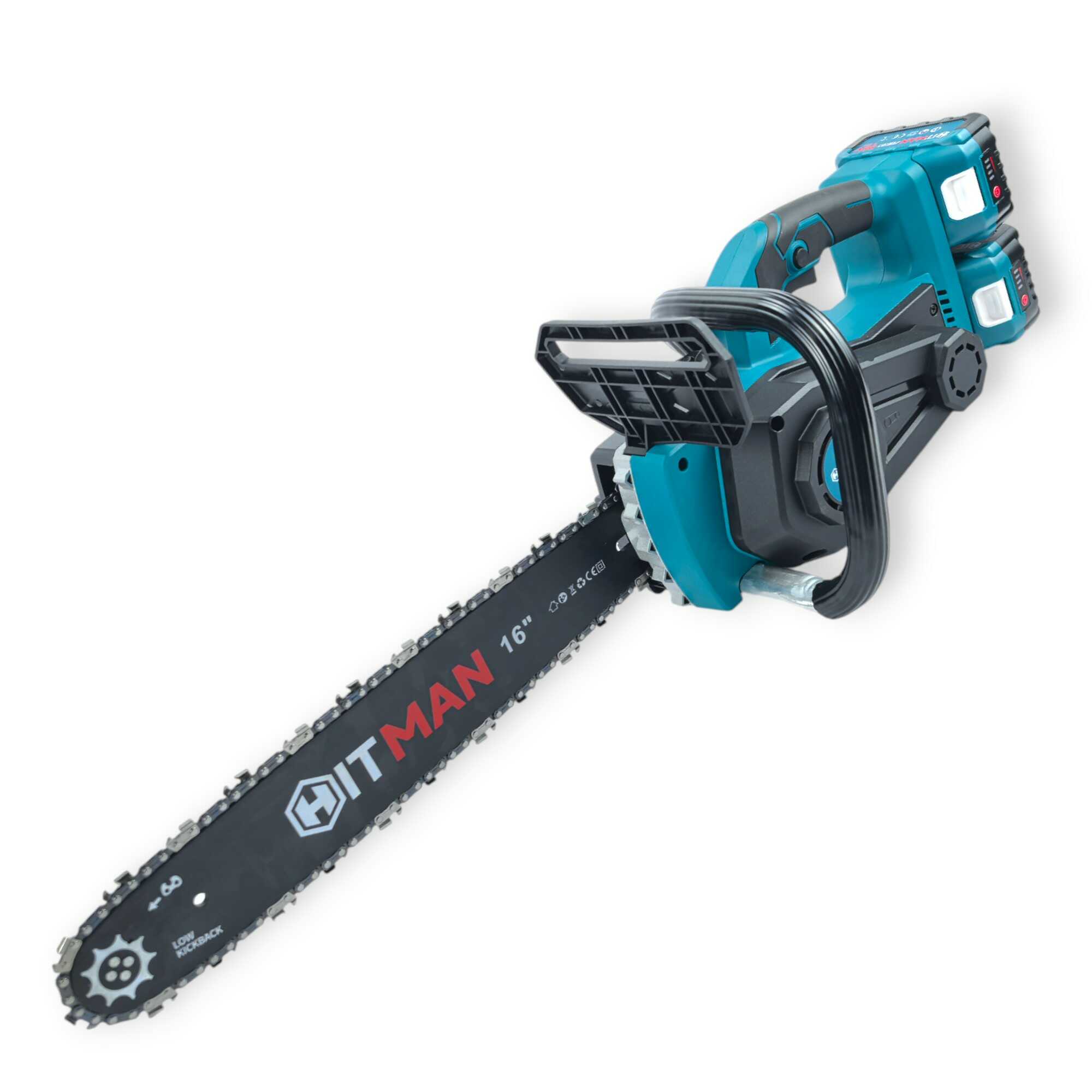 Akkumulátoros Láncfűrész 196V 16" Vezetővel 2 db 98V Akkuval HT-BCHS-6805MAX Hitman