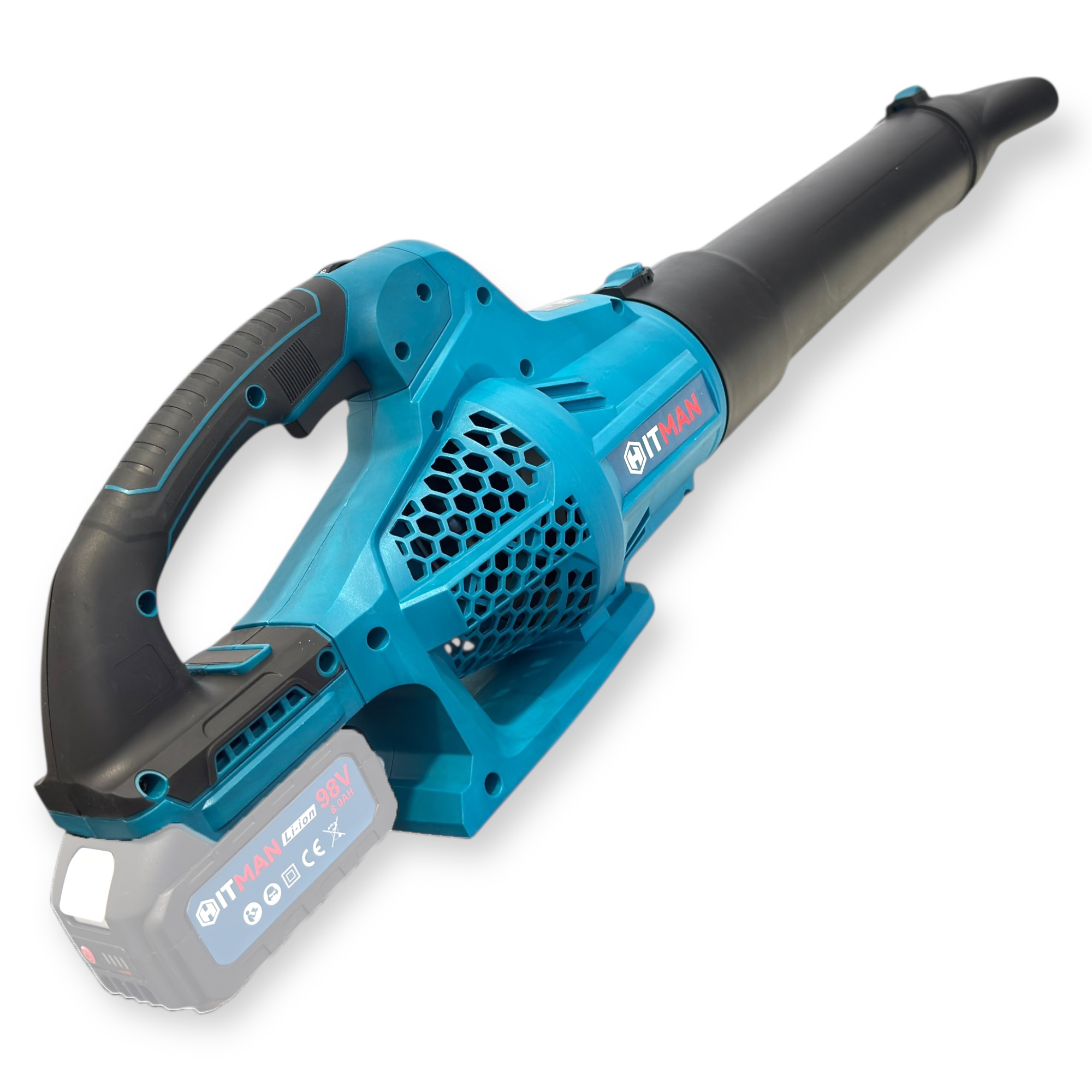 Akkumulátoros Lombfúvó - 98V, 6 sebességes, gyorstöltővel (akku nélkül) - HITMAN HT-BLS-6444RS