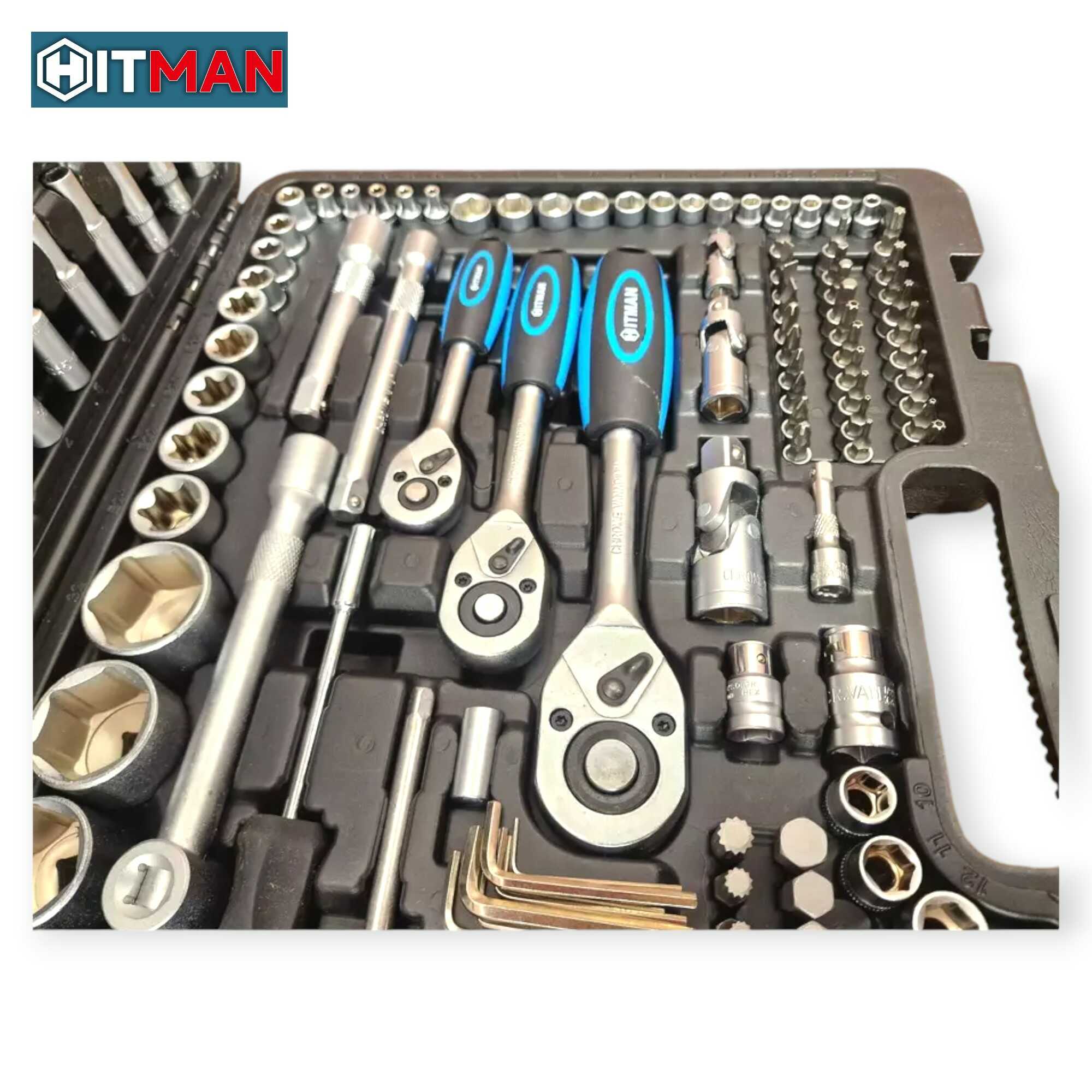 Krova Dugókulcs Készlet 216 részes CR-V Acél Fémcsatos Kofferben HA-0058 Hitman - Image 7