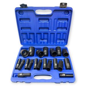 Hosszított Gépi Dugókulcs Készlet - 20 részes, 1/2" csatlakozás, 12-szögű profil (8-38 mm)
