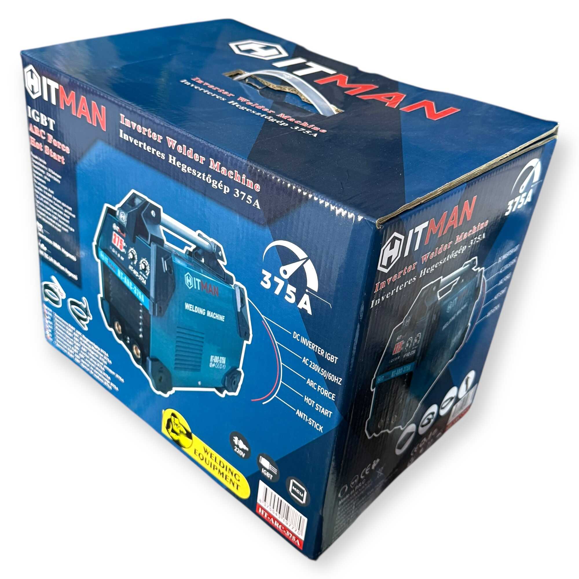Inverteres Hegesztőgép 375A ARC Force IGBT Hot Start HT-ARC-375A Hitman