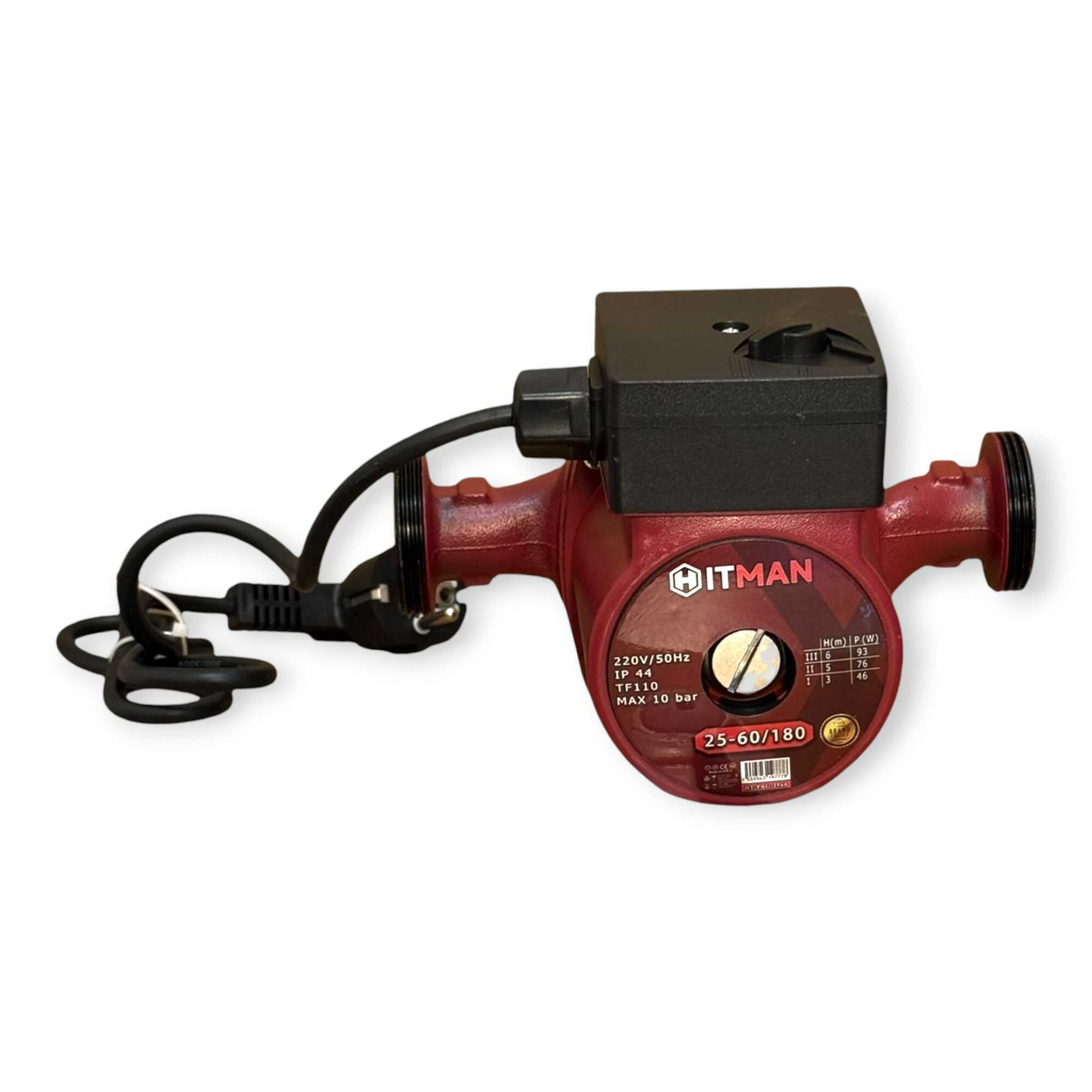 Keringető Szivattyú 3-fokozatú 100W 25-60/180mm Öntöttvas Ház HT-PBG-2560 Hitman