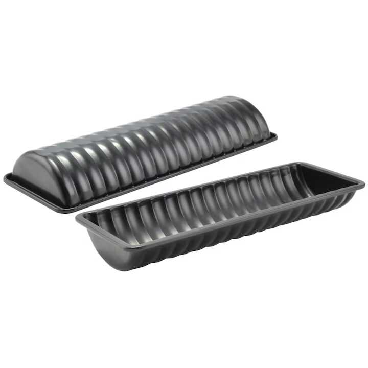 Tapadásmentes Bordázott Őzgerincforma és Süteményforma - 31,5 x 12 x 4,2 cm